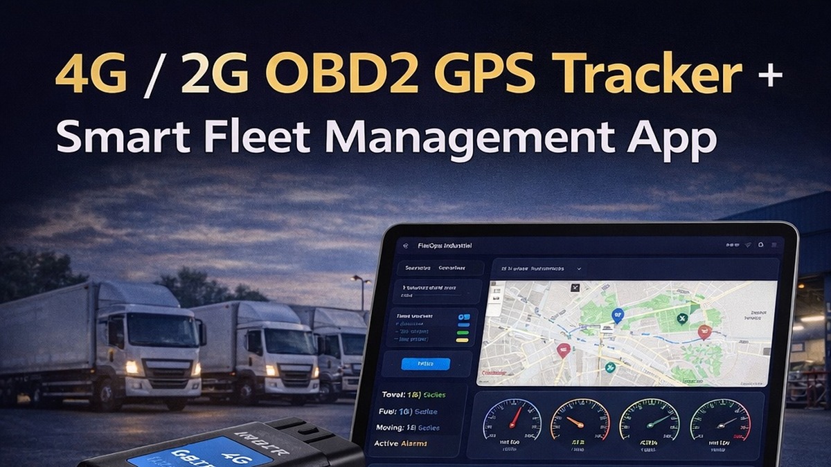 4G and 2G OBD2 GPS tracker with fleet dashboard preview